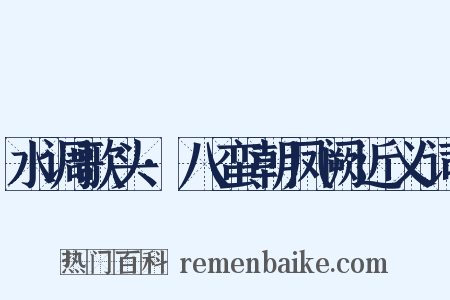 水调歌头·八蛮朝凤阙近义词是什么意思的图片